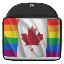 CANADIAN GAY PRIDE FLAG WAVY SLEEVE FOR MacBook PRO