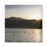 Canadian geese and sunset over Spring Valley Reser