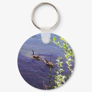 Canadian Geese Family keychain