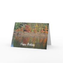 Canadian Geese In Autumn Nature Birthday Card by SmilinEyesTreasures Canadian Geese In Autumn Nature Birthday Card