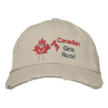 Canadian Girls Rock embroidered hats