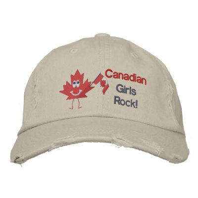 Canadian Girls Rock Embroidered Baseball Cap by CanadianGear