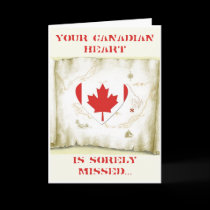 Canadian Heart-Military Valentine cards