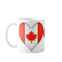 CANADIAN HEART MUG by dogiron CANADIAN HEART MUG