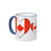 CANADIAN HEART MUG by dogiron CANADIAN HEART MUG