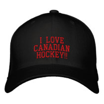 Canadian Hockey Embroidered Hat embroidered hats by Hockey_crazee Canadian Hockey Embroidered Hat embroidered hats
