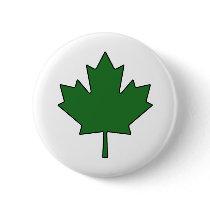 Canadian Maple Leaf Canada National Symbol Button