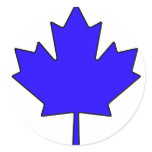 Canadian Maple Leaf Canada National Symbol Round Sticker