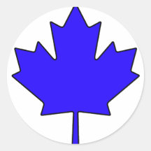 Canadian Maple Leaf Canada National Symbol Round Sticker