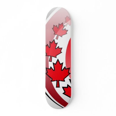 Canadian Maple Leaf Deck Skate Boards by Burgundyskins