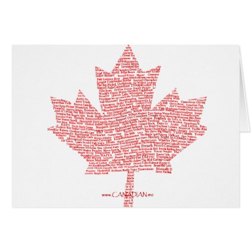 Canadian Maple Leaf Style Card