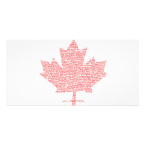 Canadian Maple Leaf Style photo cards