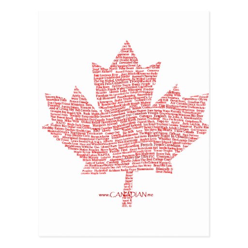Canadian Maple Leaf Style Post Card