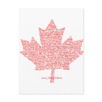 Canadian Maple Leaf Style postcards by KnowledgeProbe Canadian Maple Leaf Style postcards