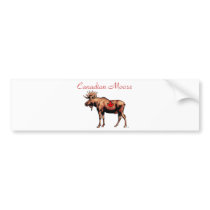 Canadian Moose Bumper Sticker