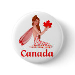 Canadian Pixie Pinback Button