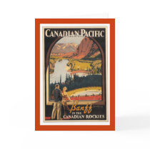 Canadian Rockies Travel Poster Vertical Card
