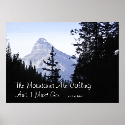 Canadian Rocky Mountains with Famous Quote Posters