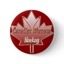 Canadian Womens Hockey Button by Hockey_crazee Canadian Womens Hockey Button