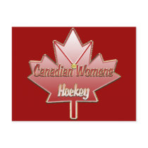 Canadian Womens Hockey Postcard by Hockey_crazee Canadian Womens Hockey Postcard