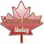 Canadian Womens Hockey Tree Ornament Cut Out