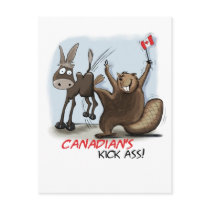 Canadian's kick Ass Postcard