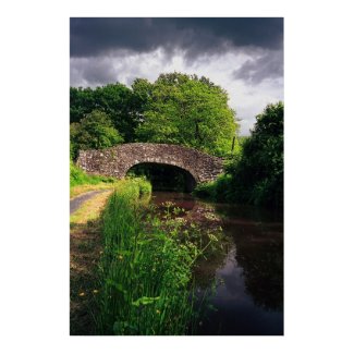 Canal at Brecon, Wales, print print