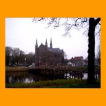 Canal Bridge in Alkmaar poster posters by SuzeeQ Canal Bridge in Alkmaar poster posters