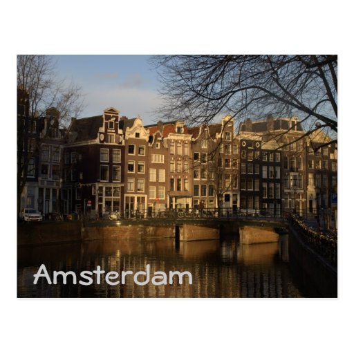 Canal houses post card