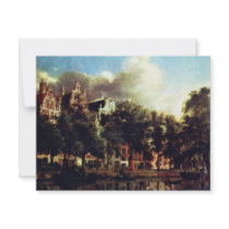 Canal In Amsterdam By Heyden Jan Van Der (Best Qua Custom Announcement