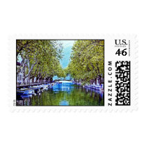 Canal in Annecy France Postage Stamp