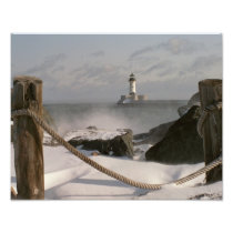 Canal Park Lighthouse in Winter photography
