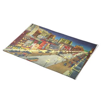 Canal Street at Night, New Orleans, Louisiana Placemat