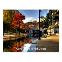 Canal Walk in Fall Colors Postcard