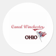 Canal Winchester Ohio City Classic Round Stickers