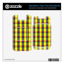 Canary Gold Tartan Decals For BlackBerry