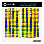 Canary Gold Tartan Xperia X10 Mini Pro Skins