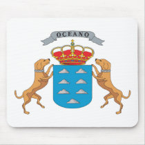 Canary Islands Coat of Arms Mousepad by FlagTshirts Canary Islands Coat of Arms Mousepad