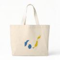Canary Islands flag map bags