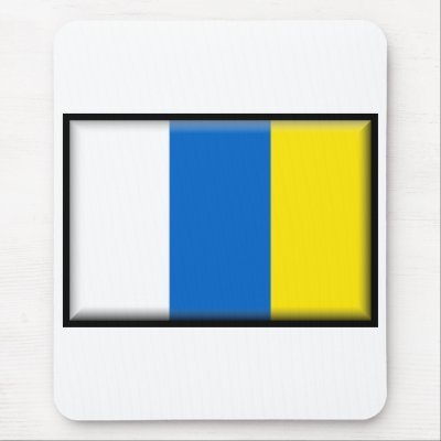 Canary Islands Flag Mouse Mats by jacinto888