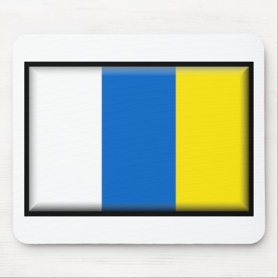 Canary Islands Flag Mouse Mat by jacinto888