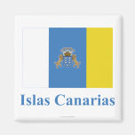 Canary Islands Flag with Name in Spanish Magnets