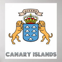 Canary Islands High Quality Coat of Arms Poster