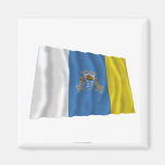 Canary Islands Waving Flag Magnets