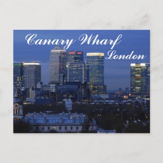 Canary Wharf, London Postcard