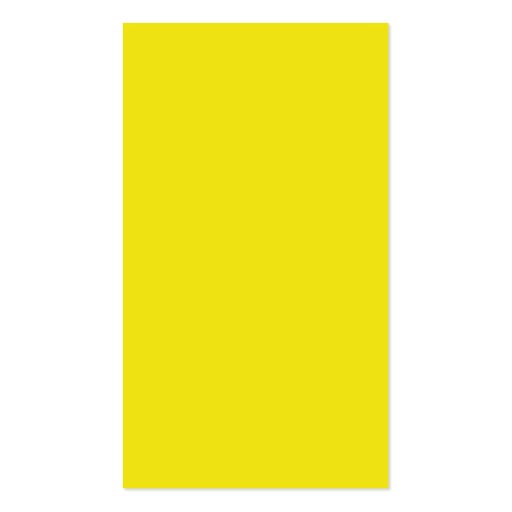 Canary Yellow Bright Fashion Color Trend 2014 Business Cards (front side)