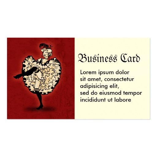 Cancan Dancer Business Card Templates