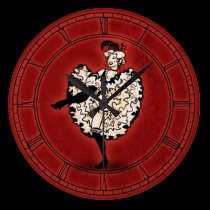 CanCan Dancer wall clocks
