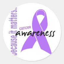Cancer Awareness Round Stickers