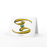 CANCER Blue Opal & Gold  Zodiac Birthday cards